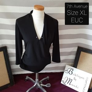 7th Avenue Black Business Casual Blouse